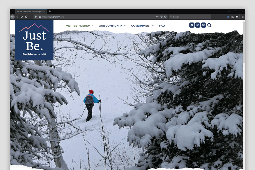 A screenshot of the website design Sullivan Creative completed for the Town of Bethlehem