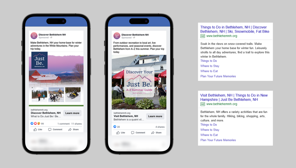 Town of Bethlehem paid social media and Google ads