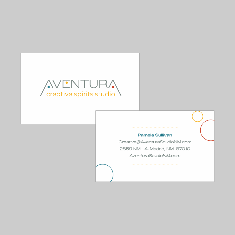 Aventura Creative Spirits Studio Business Card designed by Sullivan Creative